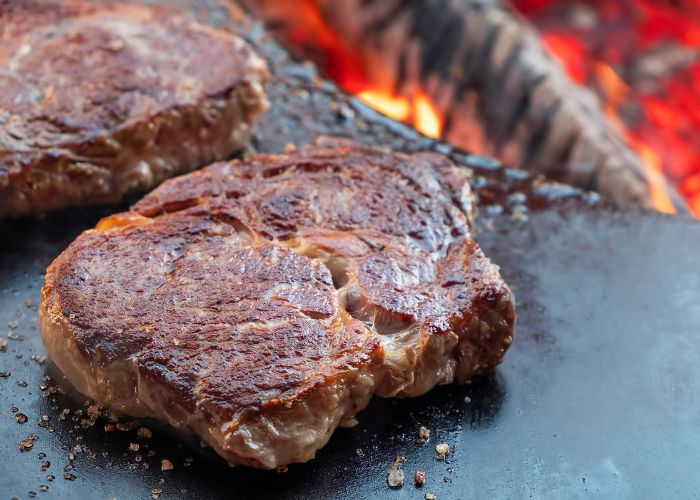 reverse seared ribeye steaks