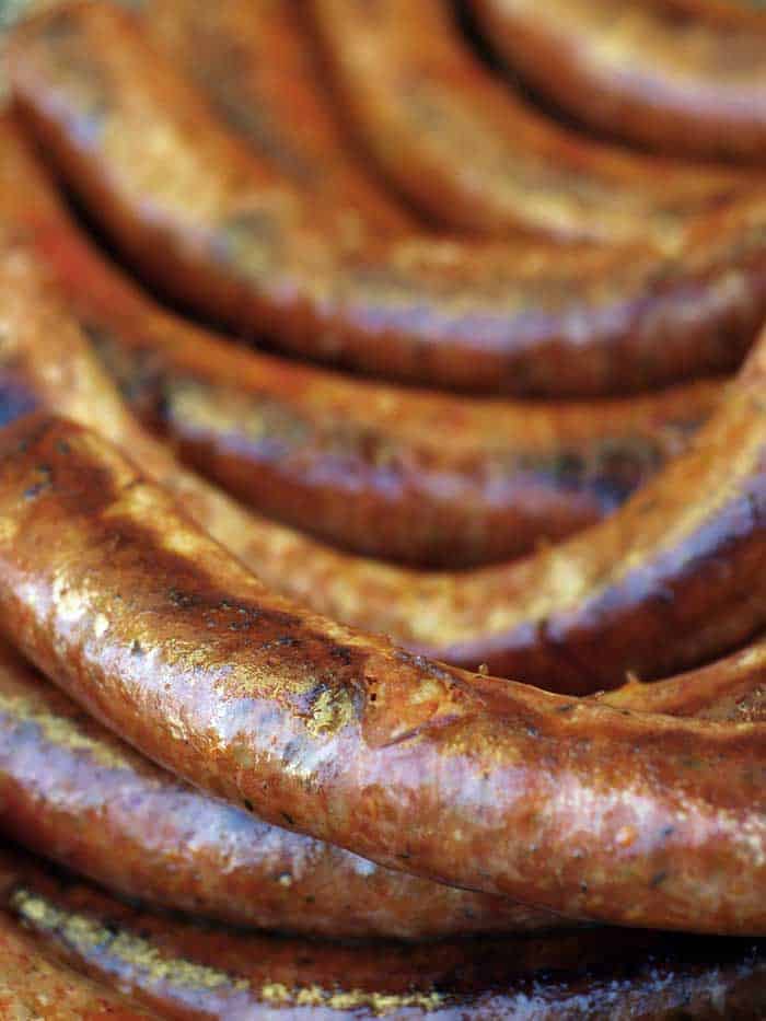 From left to right: Swedish Potato Sausage, Boudin Blanc Mild