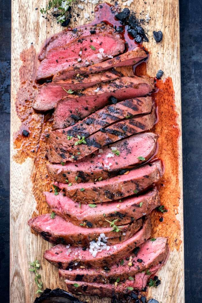 sliced grilled flank steak