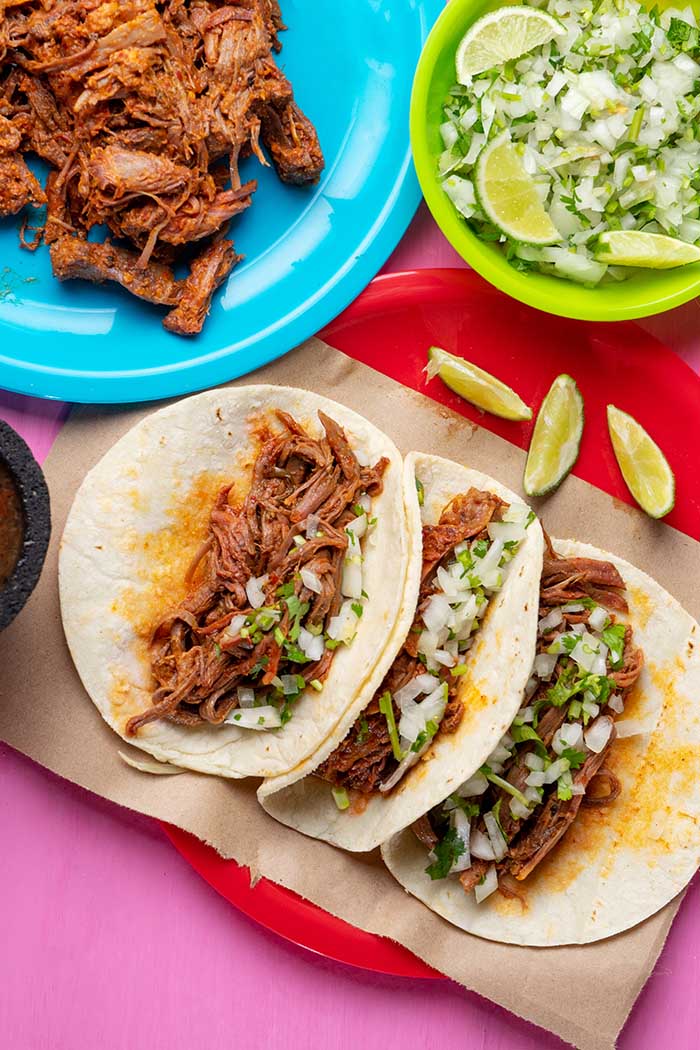 smoked beef birria tacos