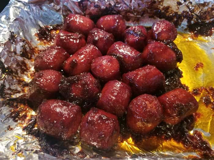 smoked hot dog burnt ends recipe