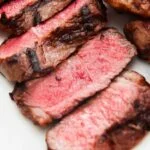 smoked new york strip steak