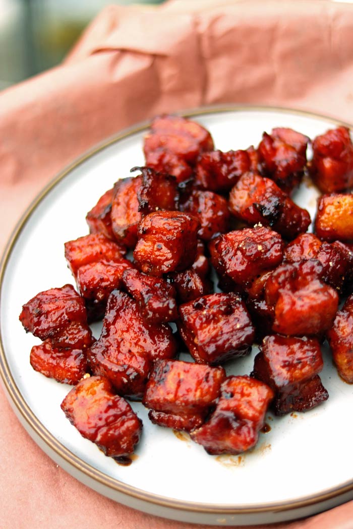 Crispy Pork Belly Burnt Ends - Over The Fire Cooking