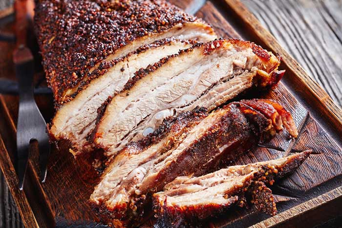 smoked pork brisket