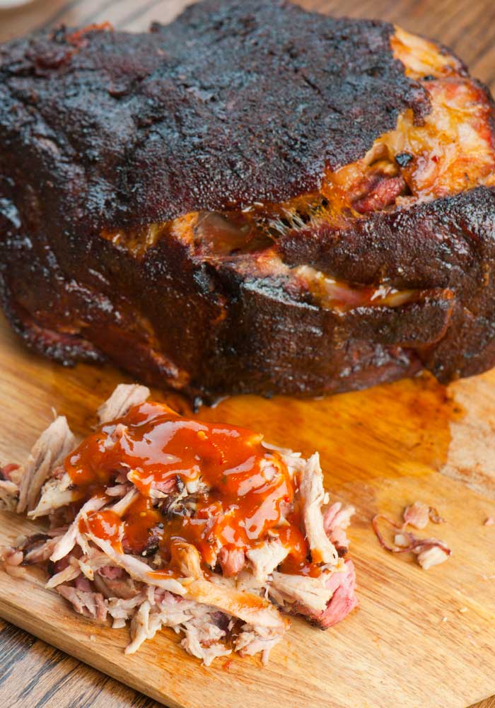 smoked pork butt and pulled pork