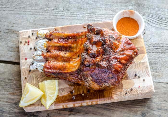 Full rack outlet of pork ribs