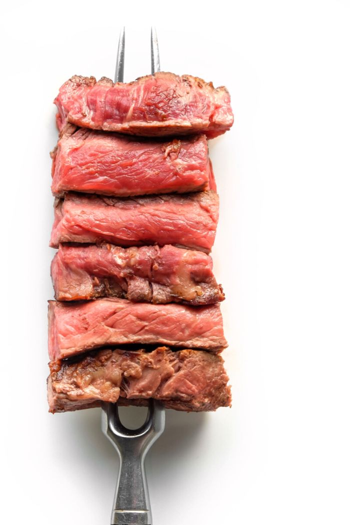 steak doneness range on fork